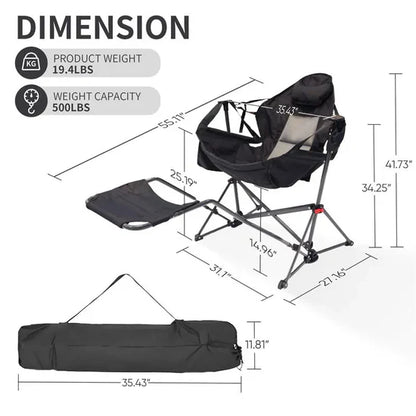 Heavy-Duty 450lbs Hammock Camping Chair – Portable Swing Seat with Pedal | Outdoor-Approved